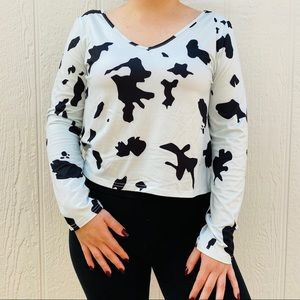 long sleeve cow top